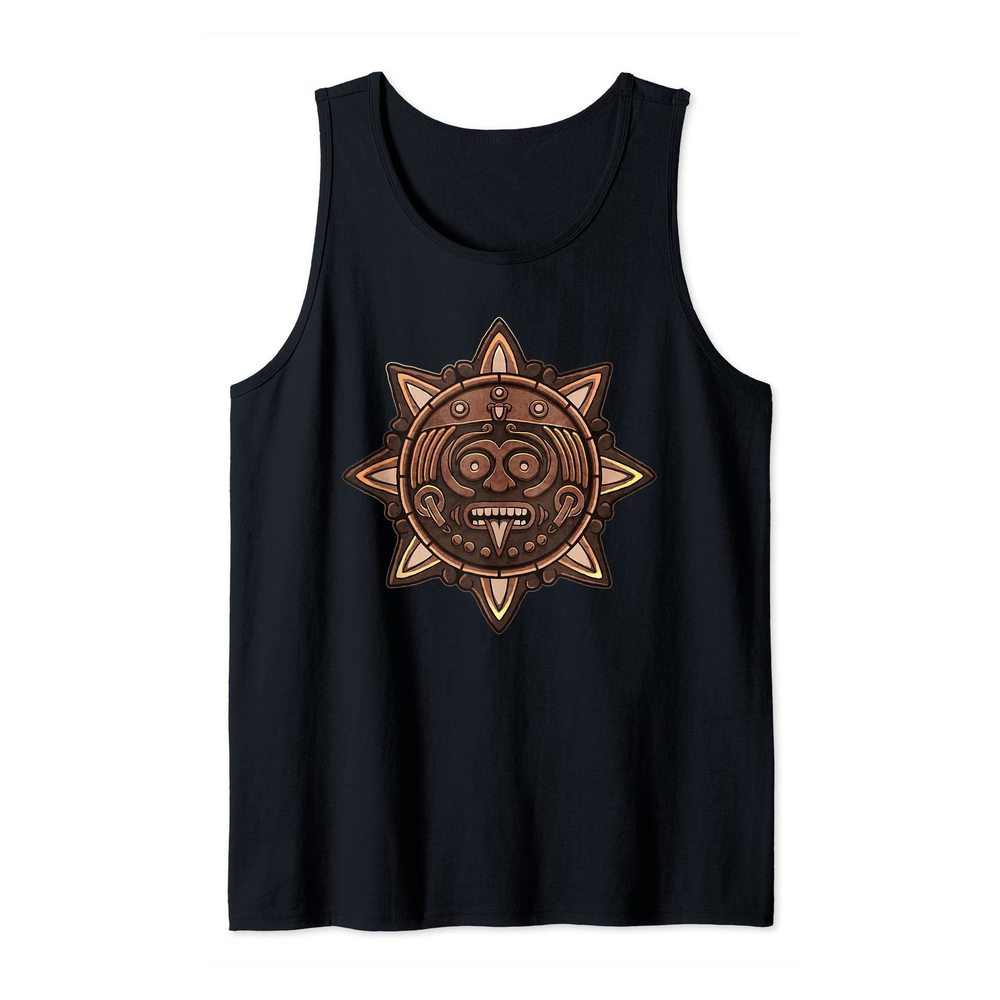 Aztec Sun Stone Aztec Sun Symbol Mayan Sun Symbol Tank Top
